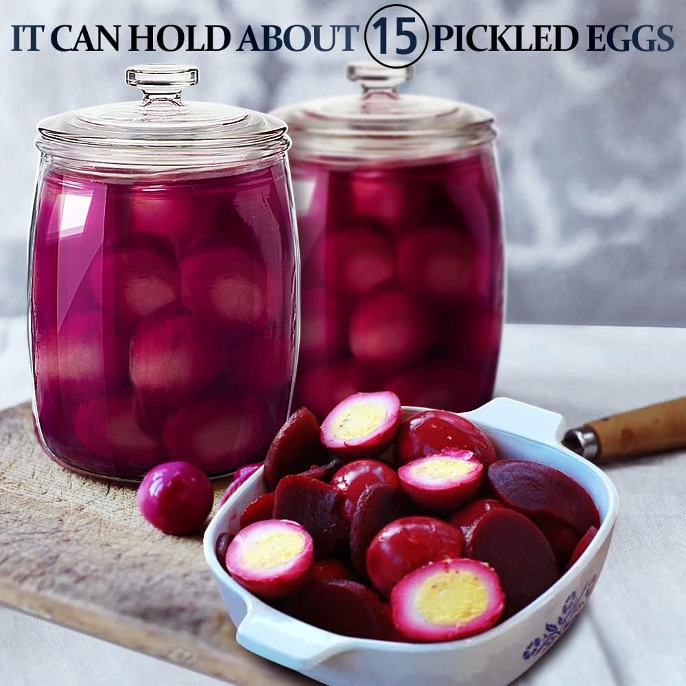 0.56 Gallon (72oz) Clear Glass Storage Jar with Easy-Grip Glass Lid – Thick Food-Safe Glass, BPA-Free, Dishwasher Safe, Perfect for Snacks, Dry Goods, or Display