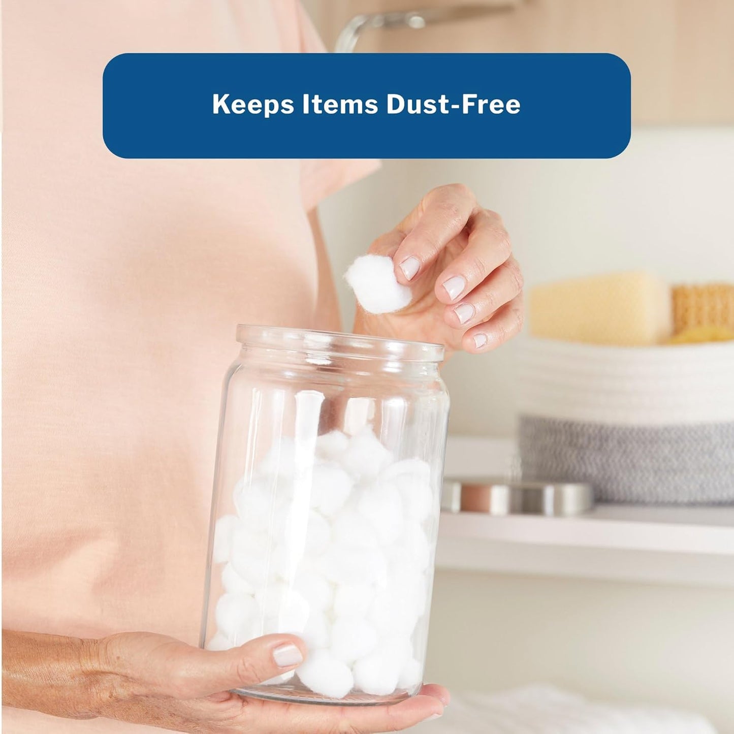 Clear Glass Storage Jar with Stainless Steel Lid – 4.5" x 7" Food-Grade Airtight Canister for Dry Goods, Candy, Spices, Pantry or Display Use